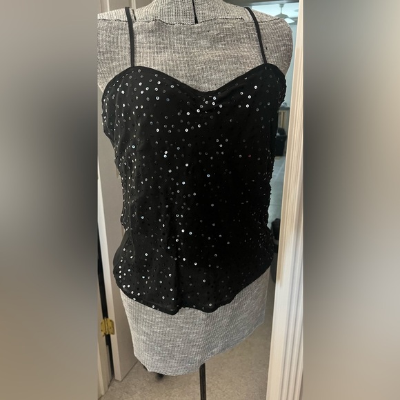 Thalia Sodi Tops - Thalia Sodi Black Embellished Camisole